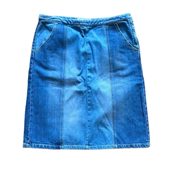 Armani Exchange A/X Denim Short Skirt Color Block A Line - Picture 1 of 6